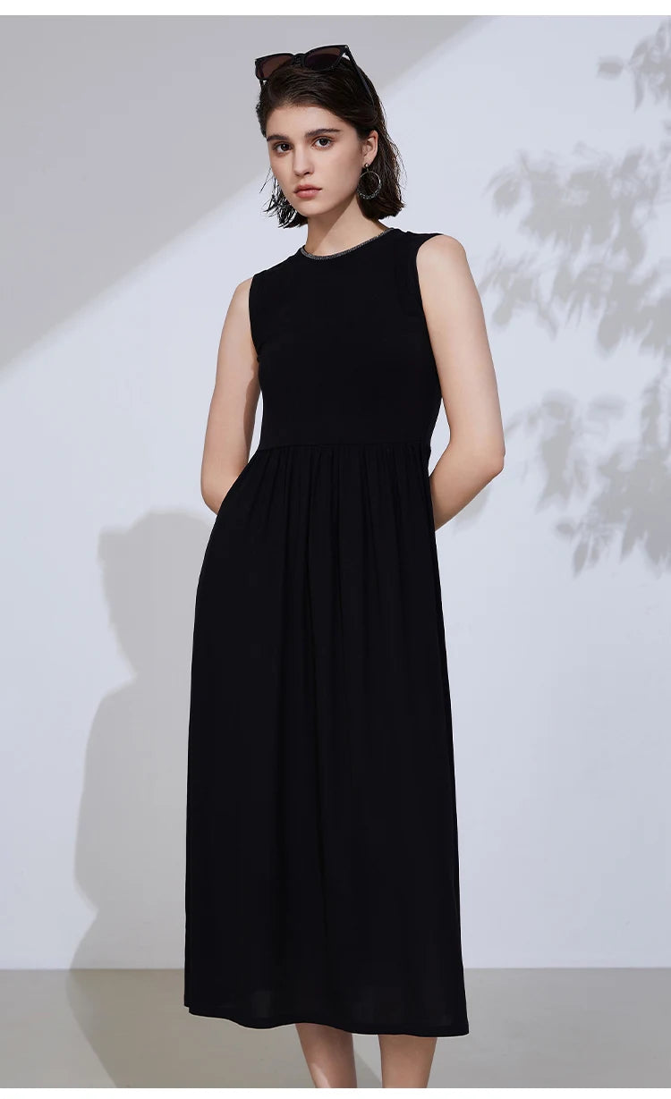 👑 QUEEN CHIFFON CHAIN — ROBE SANS MANCHES CHIFFON & CHAÎNE ÉLÉGANCE ÉTÉ