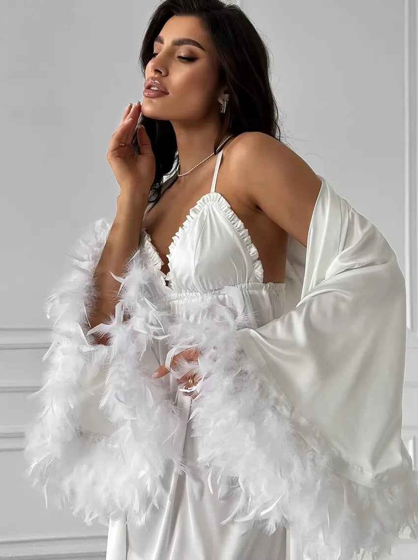 👑 QUEEN KIMONO PLUMES — NUIT SIGNATURE RUNWAY EDITION