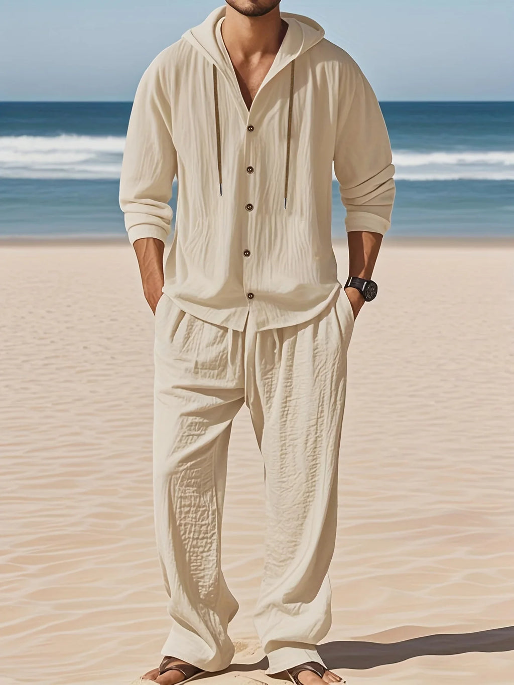 👑 KING LINEN SET — ENSEMBLE LIN CHEMISE & PANTALON SIGNATURE