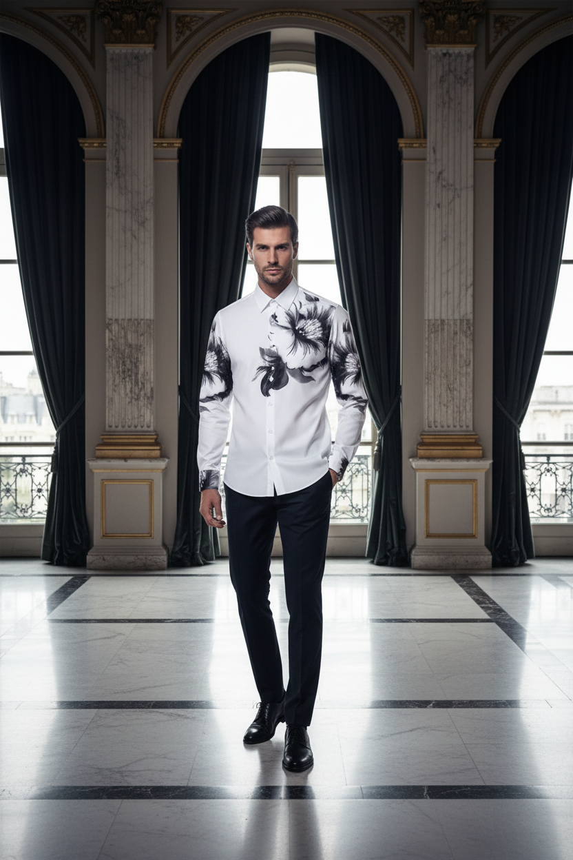 👑 KING CHEMISE IMPRIMÉE — URBAN SIGNATURE RUNWAY EDITION
