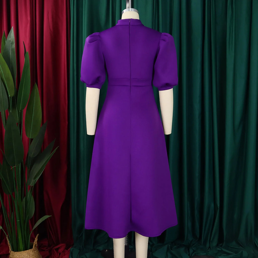 👑 QUEEN BOW — ROBE PLISSÉE À NŒUD SIGNATURE