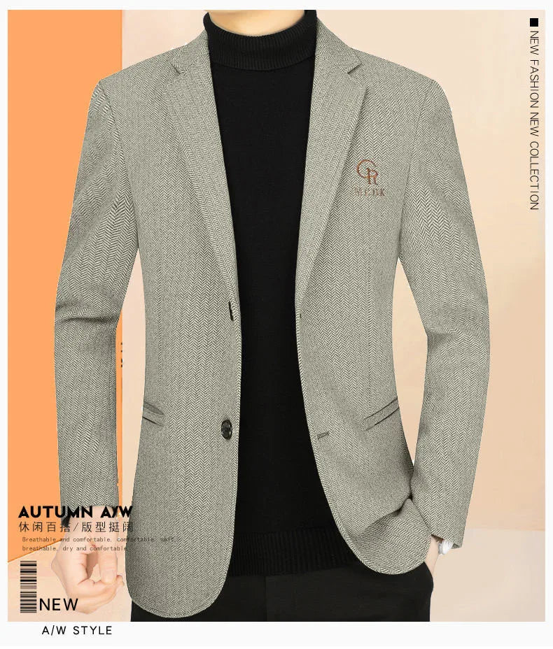 👑 KING WOOL BLAZER — VESTE BLAZER LAINE LUXE BUSINESS CASUAL SIGNATURE