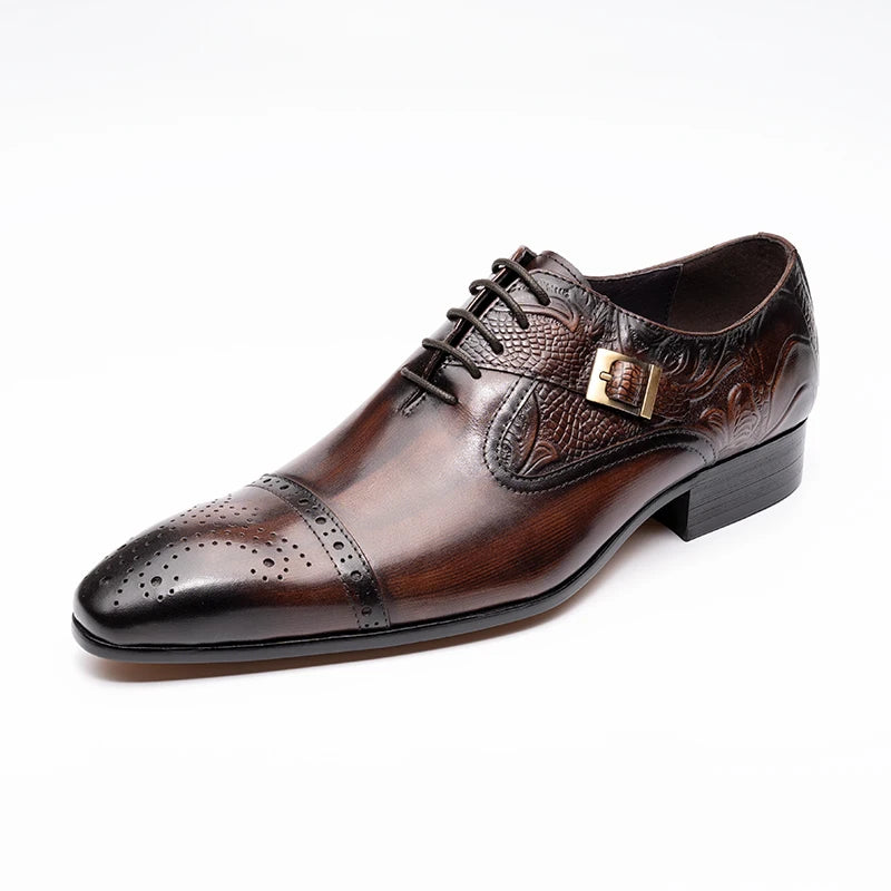 👑 Royal Oxford Européen – Cuir Véritable Formel