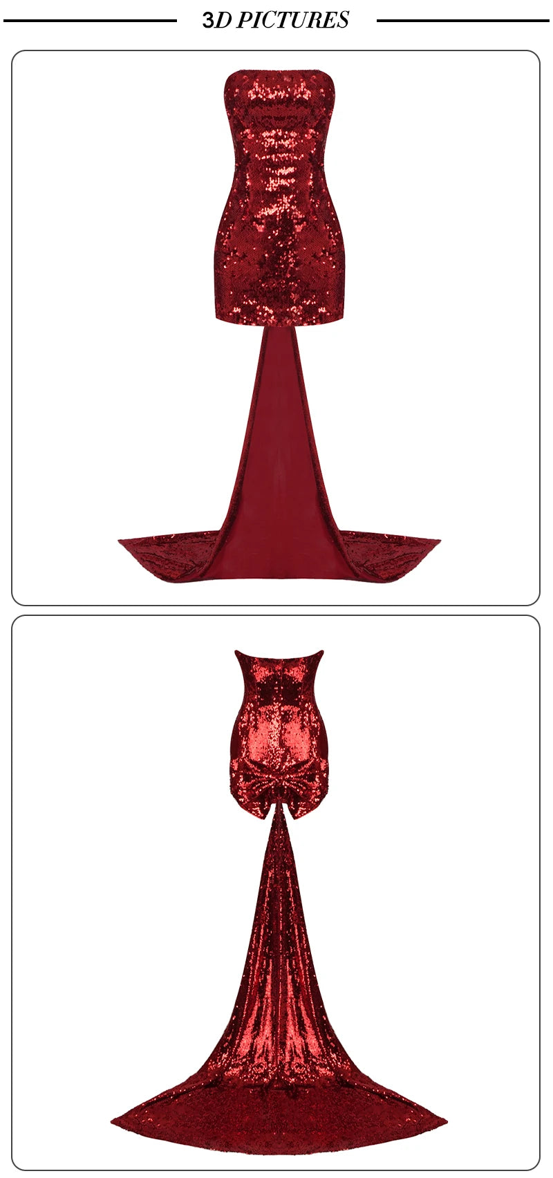 👑 QUEEN BOW SEQUINS — ROBE BUSTIER PAILLETTES NŒUD