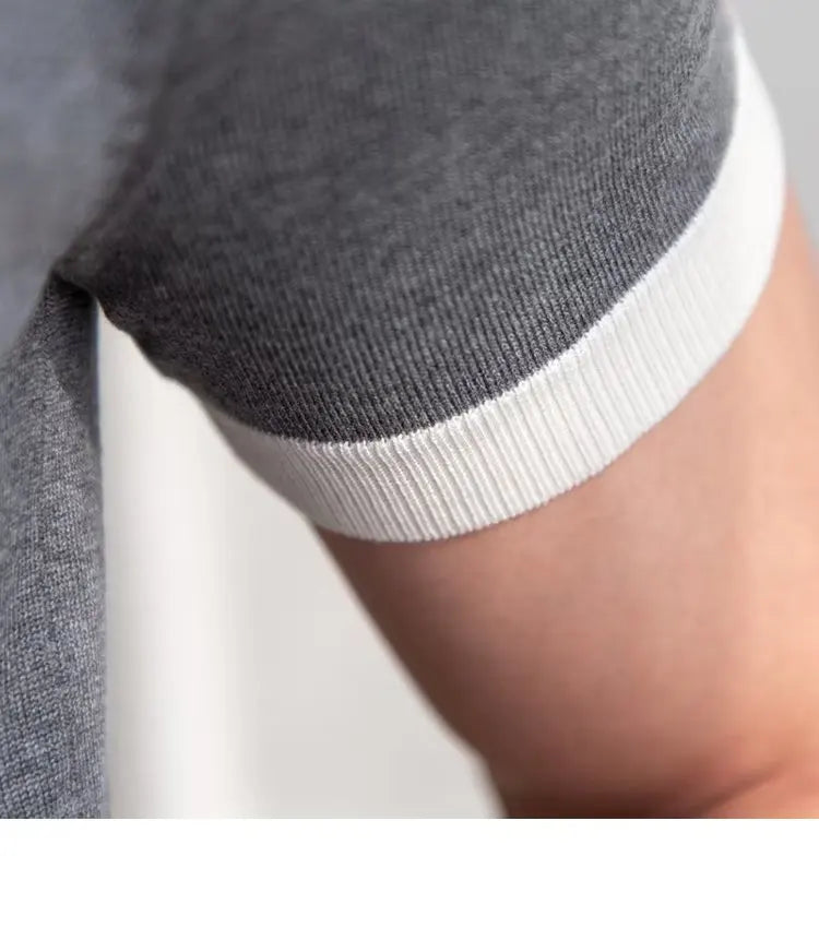 👑 KING POLO KNIT — POLO TRICOT COL REVERS CASUAL LUXE SIGNATURE
