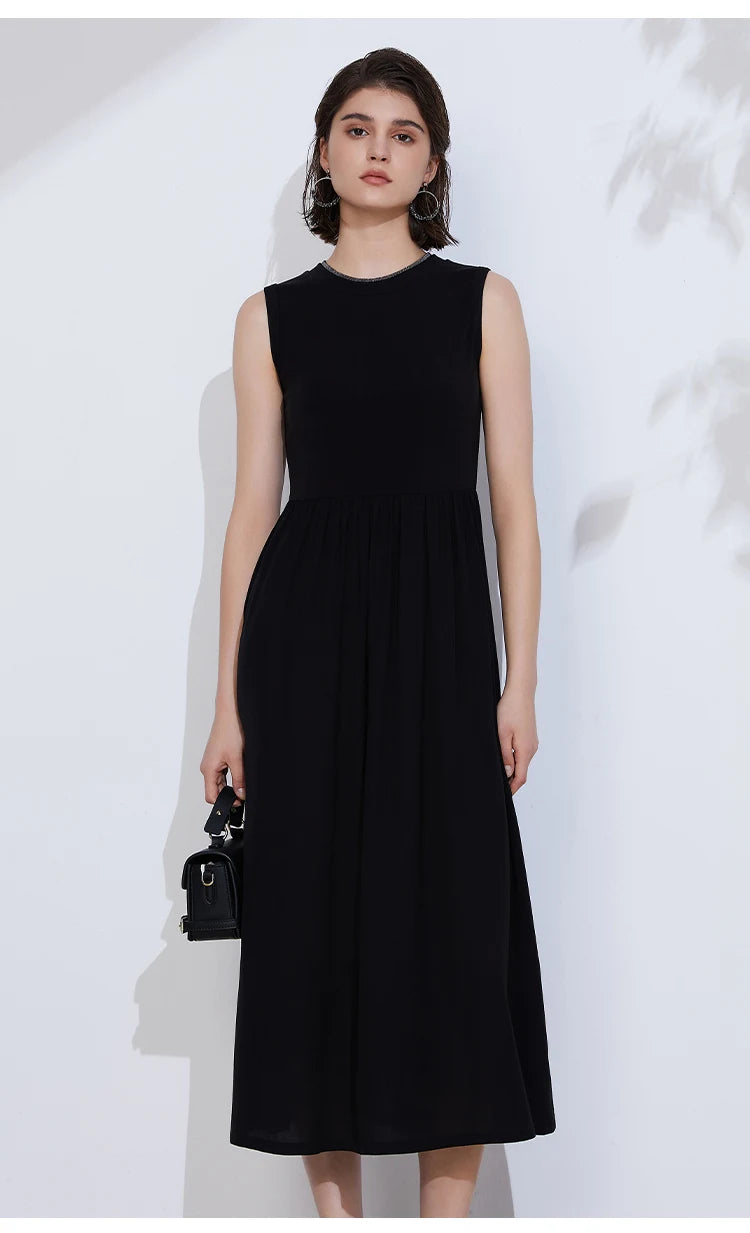 👑 QUEEN CHIFFON CHAIN — ROBE SANS MANCHES CHIFFON & CHAÎNE ÉLÉGANCE ÉTÉ