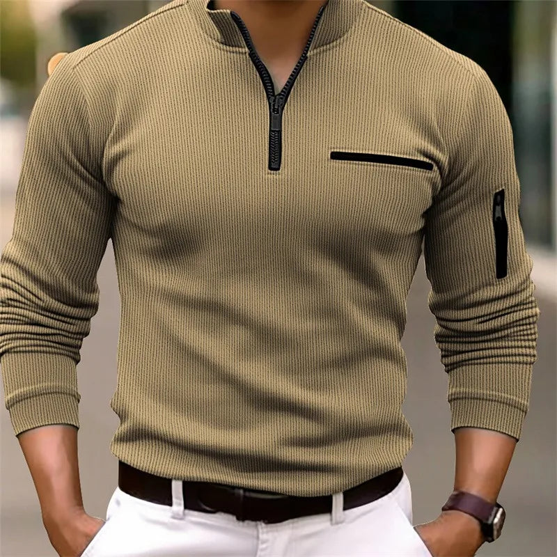 👑 KING POLO ZIP RAYURES — OUTDOOR SIGNATURE RUNWAY EDITION
