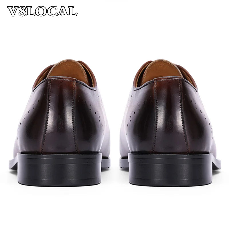 👑 Royal Oxford Marron – Bout Pointu Business
