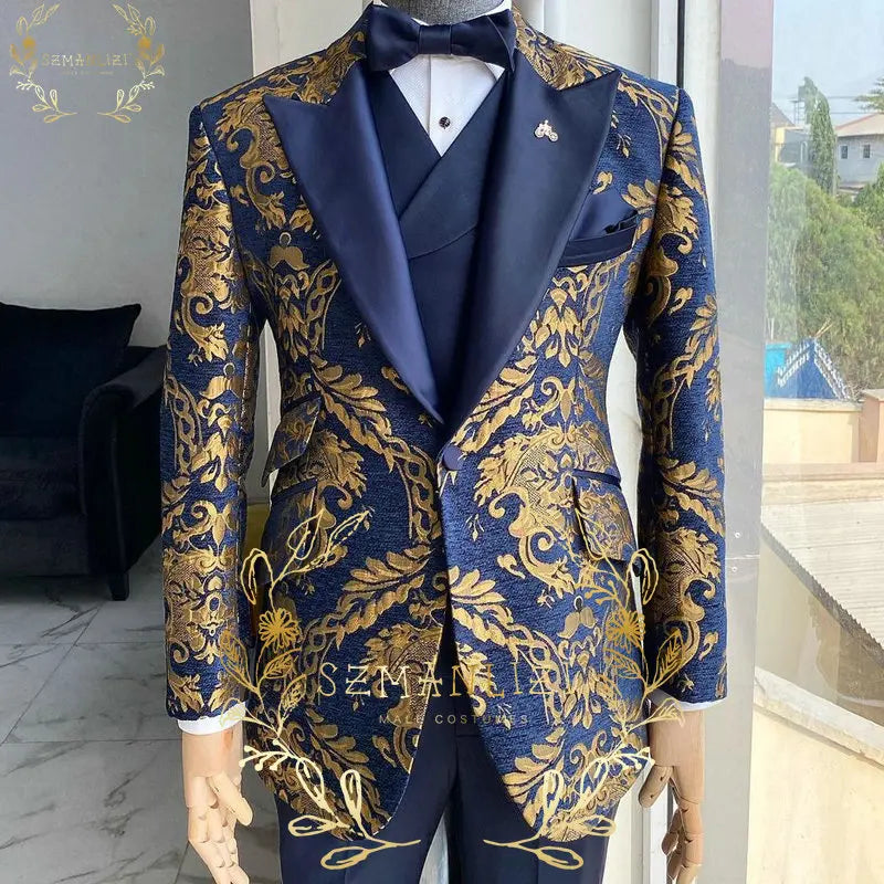 👑 King Léopard Or – Costume 3 Pièces Audace