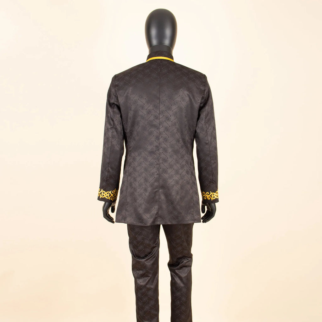 👑 KING BAZIN OR — TENUE CÉRÉMONIE AFRICAINE BRODÉE OR BAZIN RICHE