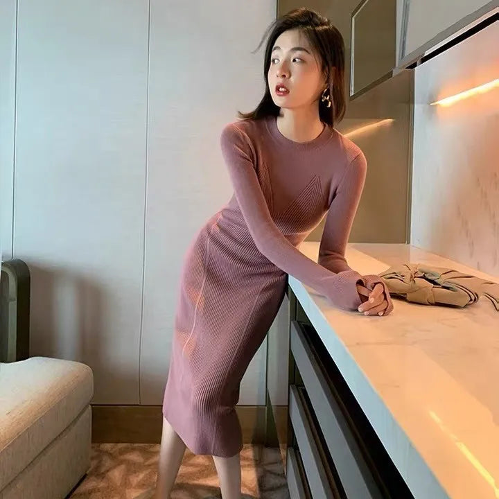 👑 QUEEN KNIT — ROBE LONGUE MAILLE SIGNATURE