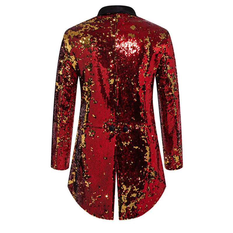 👑 KING SEQUIN TUXEDO BLAZER — VESTE SMOKING PAILLETTES SCÈNE & CÉRÉMONIE