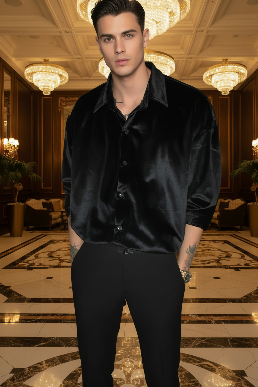 👑 KING CHEMISE CASUAL LUXE — MANCHES LONGUES RUNWAY EDITION