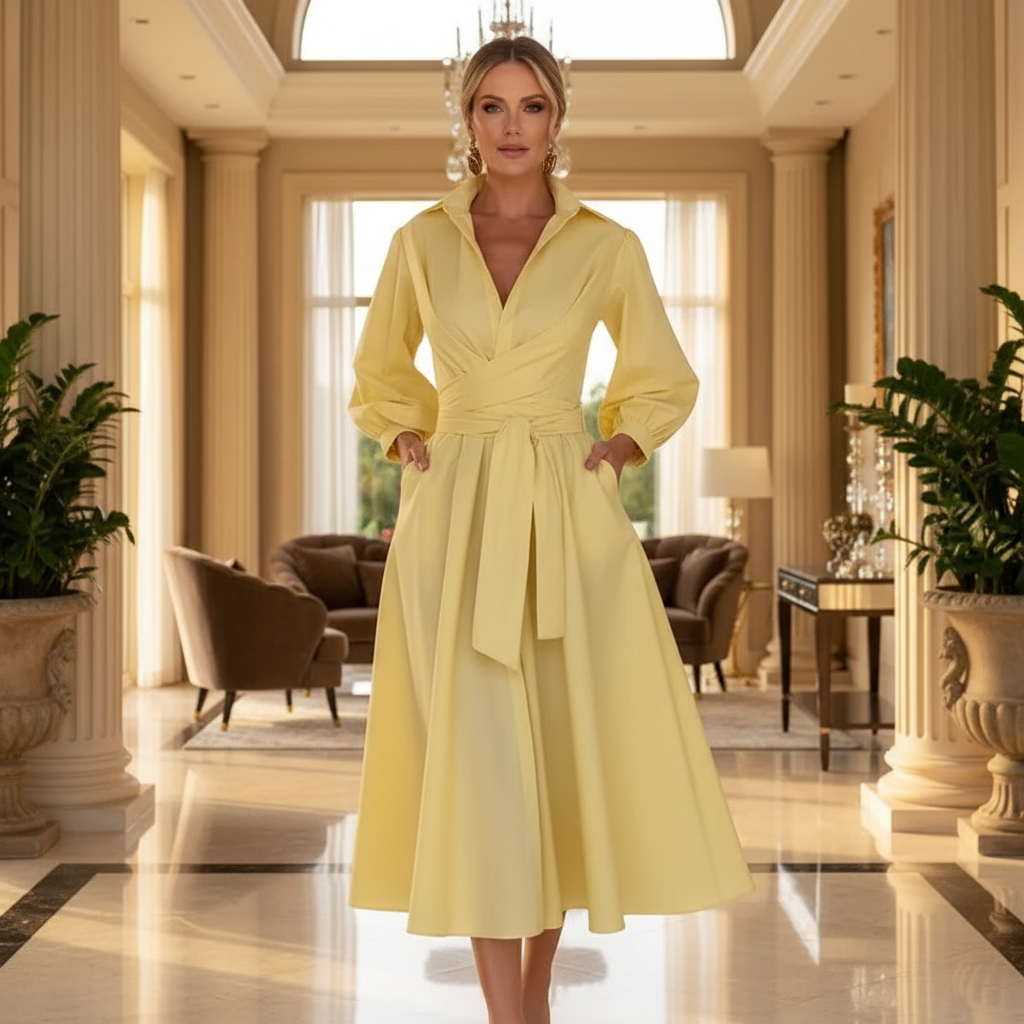 👑 Queen Robe Chemise – Éclat Soleil | Runway Edition