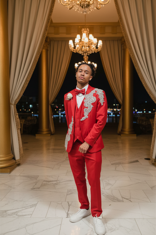 👑 KING CRYSTAL SUIT — ENSEMBLE 3 PIÈCES SUR MESURE