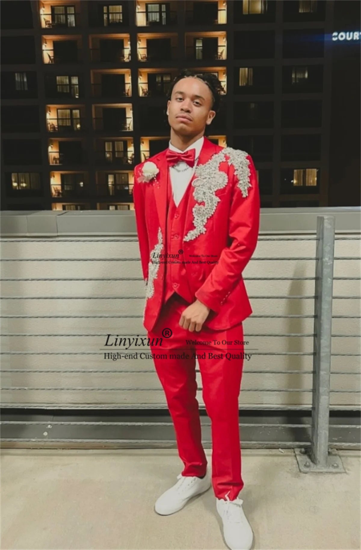 👑 KING CRYSTAL SUIT — ENSEMBLE 3 PIÈCES SUR MESURE