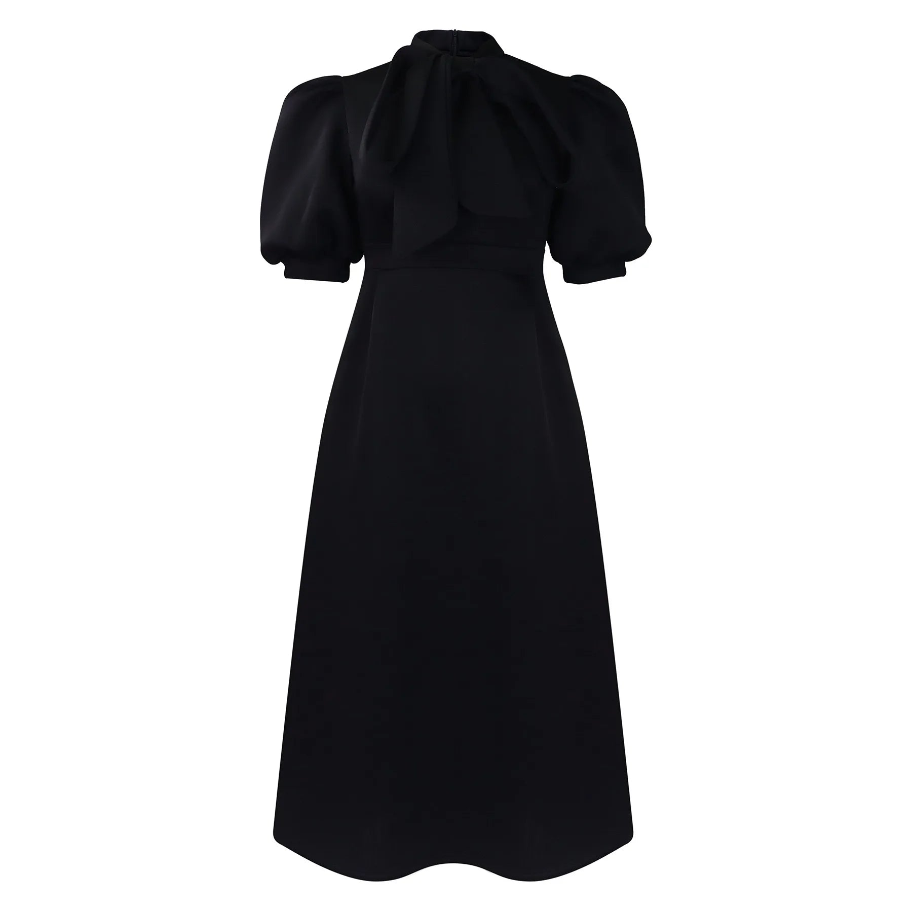 👑 QUEEN BOW — ROBE PLISSÉE À NŒUD SIGNATURE