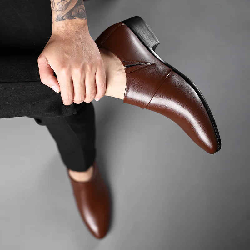 👑 Royal Slip-On Cuir – Oxford Business Grande Taille