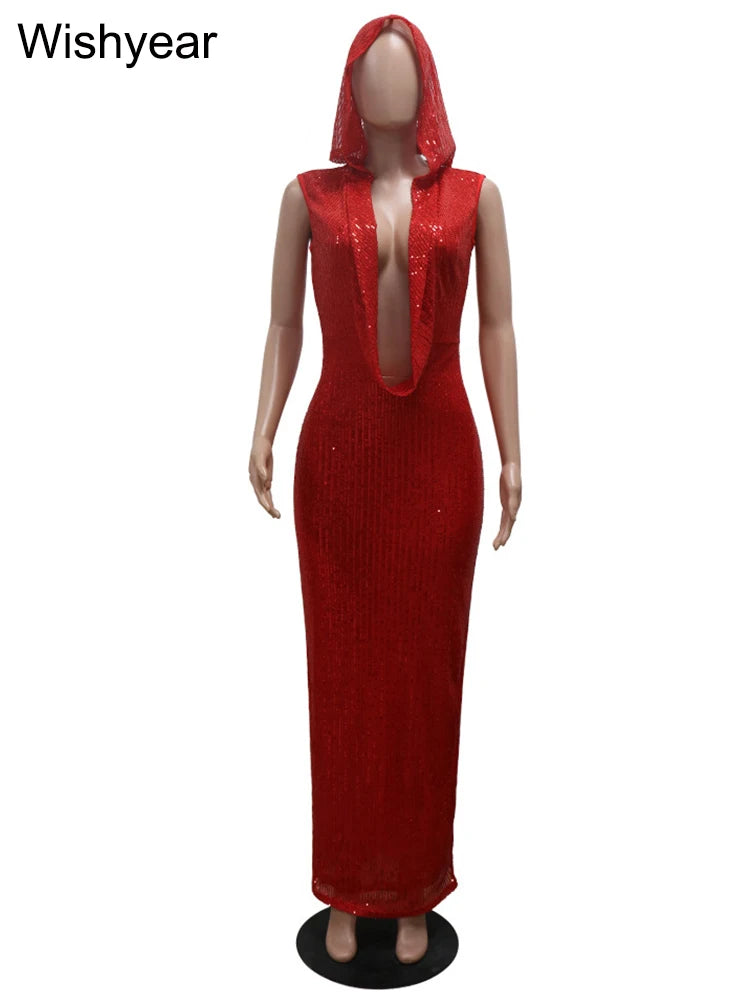 👑 QUEEN SEQUIN HALTER — ROBE LONGUE PAILLETTES DOS OUVERT GLAMOUR
