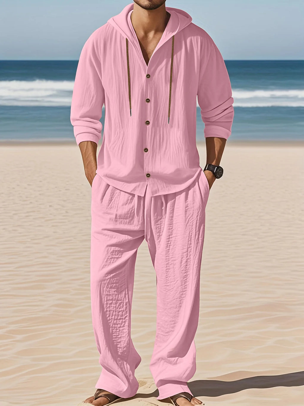 👑 KING LINEN SET — ENSEMBLE LIN CHEMISE & PANTALON SIGNATURE