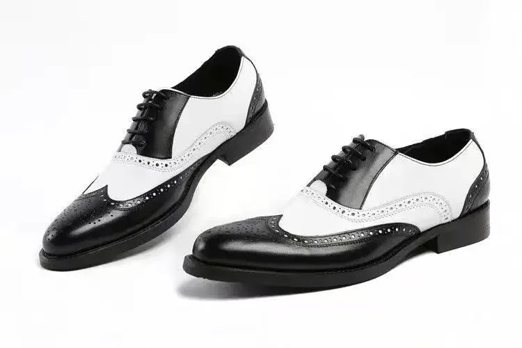 👑 ROYAL BROGUE OXFORD — CHAUSSURES HOMME CUIR BOUT POINTU ÉLÉGANTES