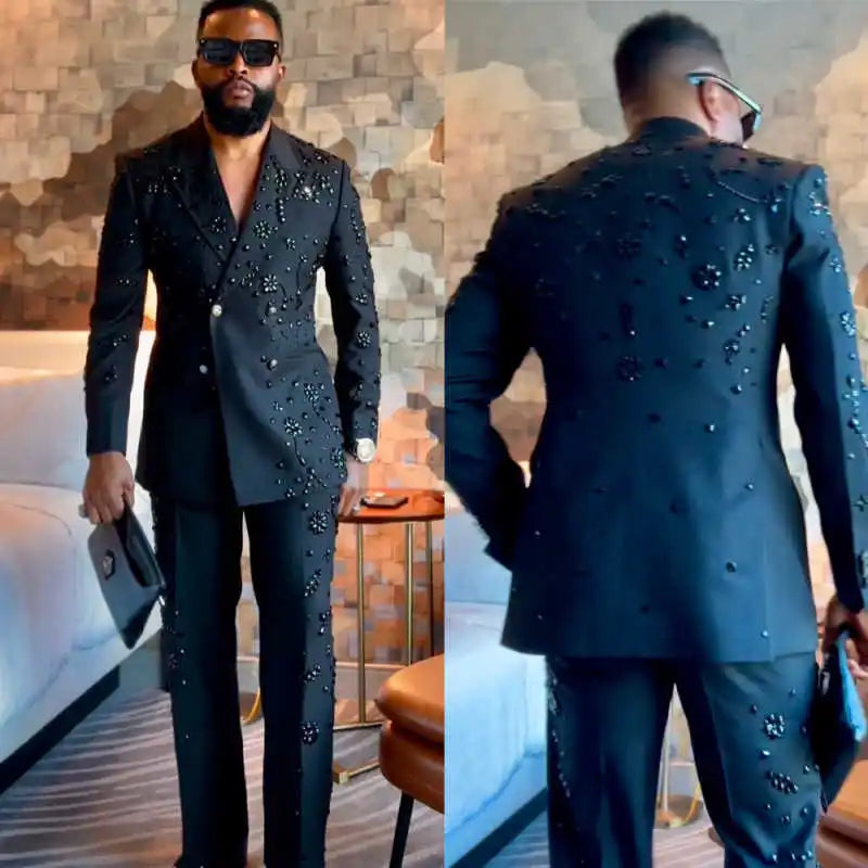 👑 KING DIAMOND SUIT — COSTUME DE MARIAGE & GALA EN CRISTAUX SIGNATURE