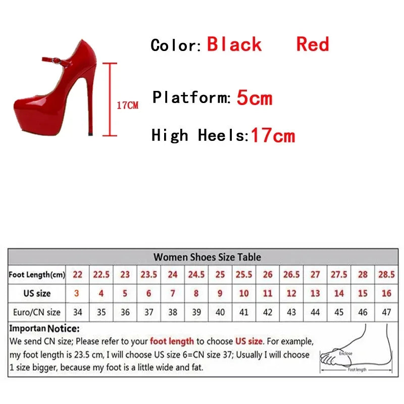 👑 ROYAL PLATFORM NOIR — ESCARPIN PLATEFORME TALON 17CM