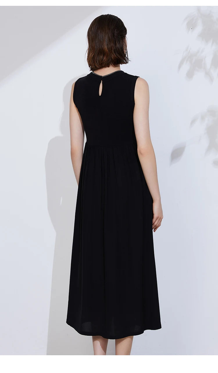 👑 QUEEN CHIFFON CHAIN — ROBE SANS MANCHES CHIFFON & CHAÎNE ÉLÉGANCE ÉTÉ