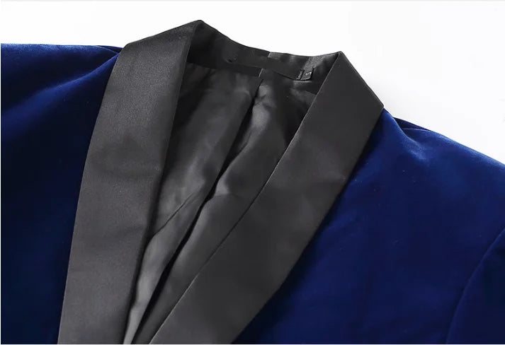 👑 KING BLAZER — VESTE HOMME VELOURS DORÉ STYLE ANGLAIS