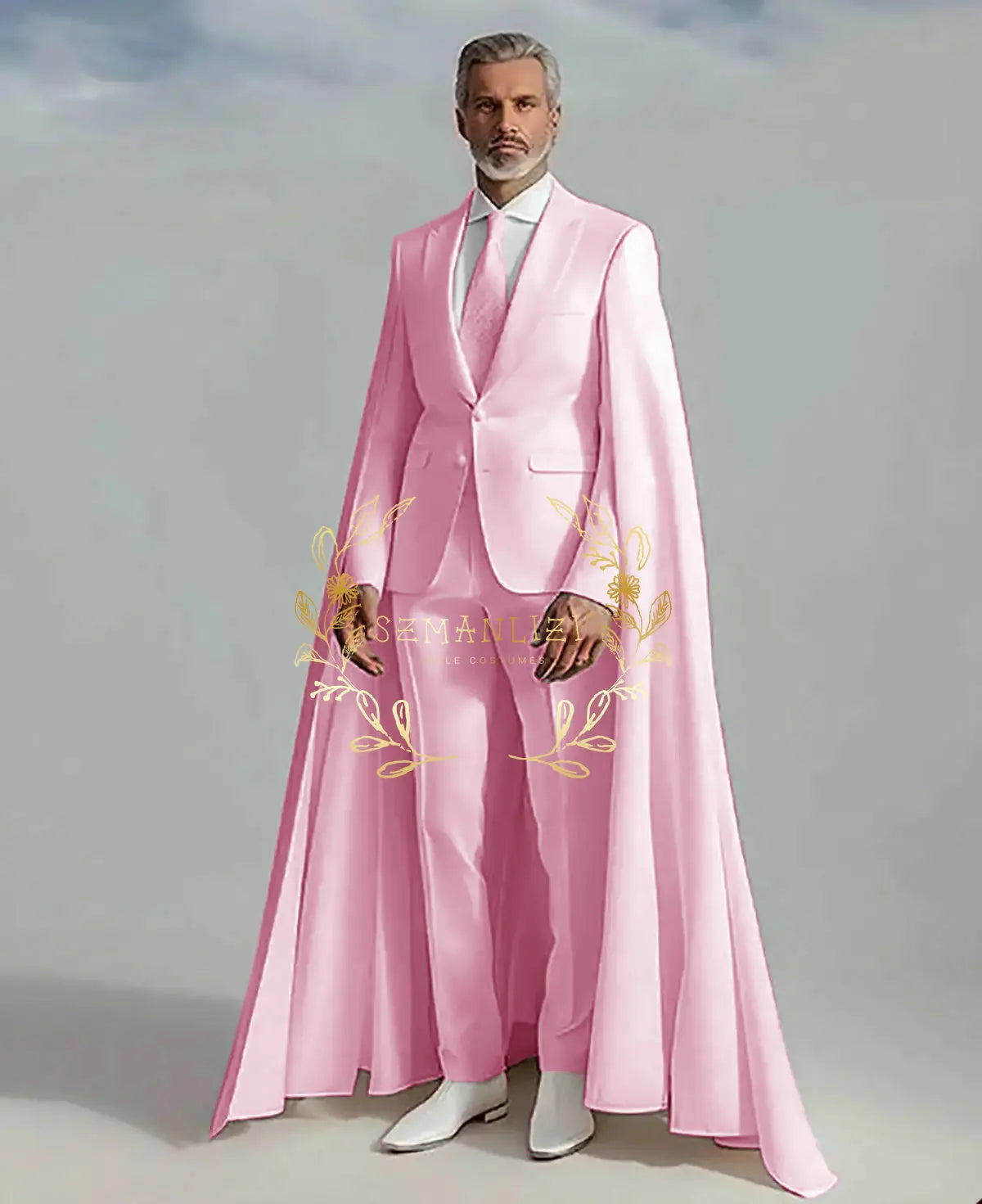 👑 KING CEREMONY SUIT — COSTUME MARIAGE 2 PIÈCES CAPE & BLAZER