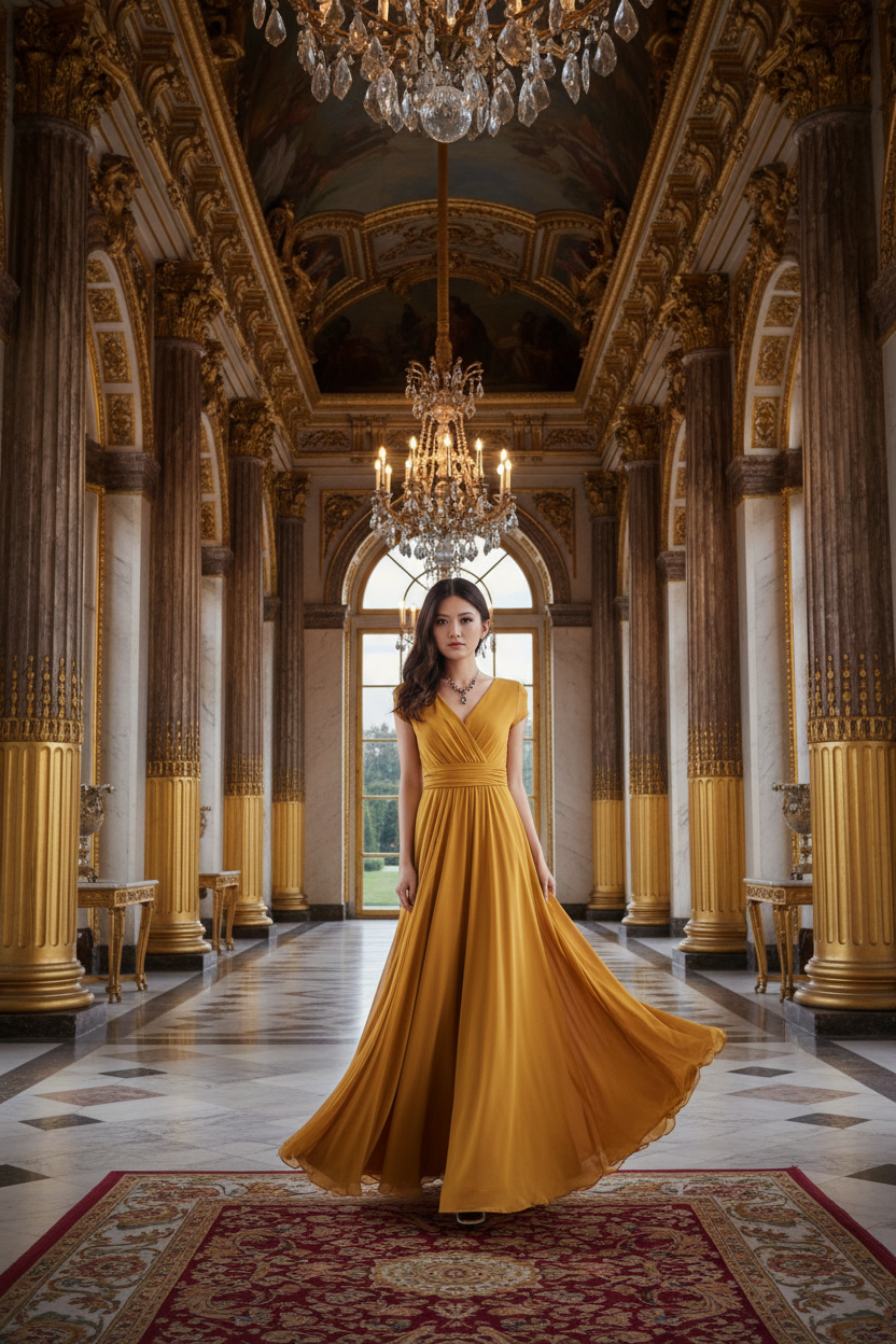 👑 Queen Chiffon Boho – Robe Été Élégante