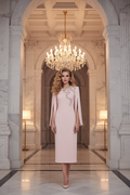 👑 QUEEN CRISTAUX COL ROND — ROBE LONGUE SOIRÉE