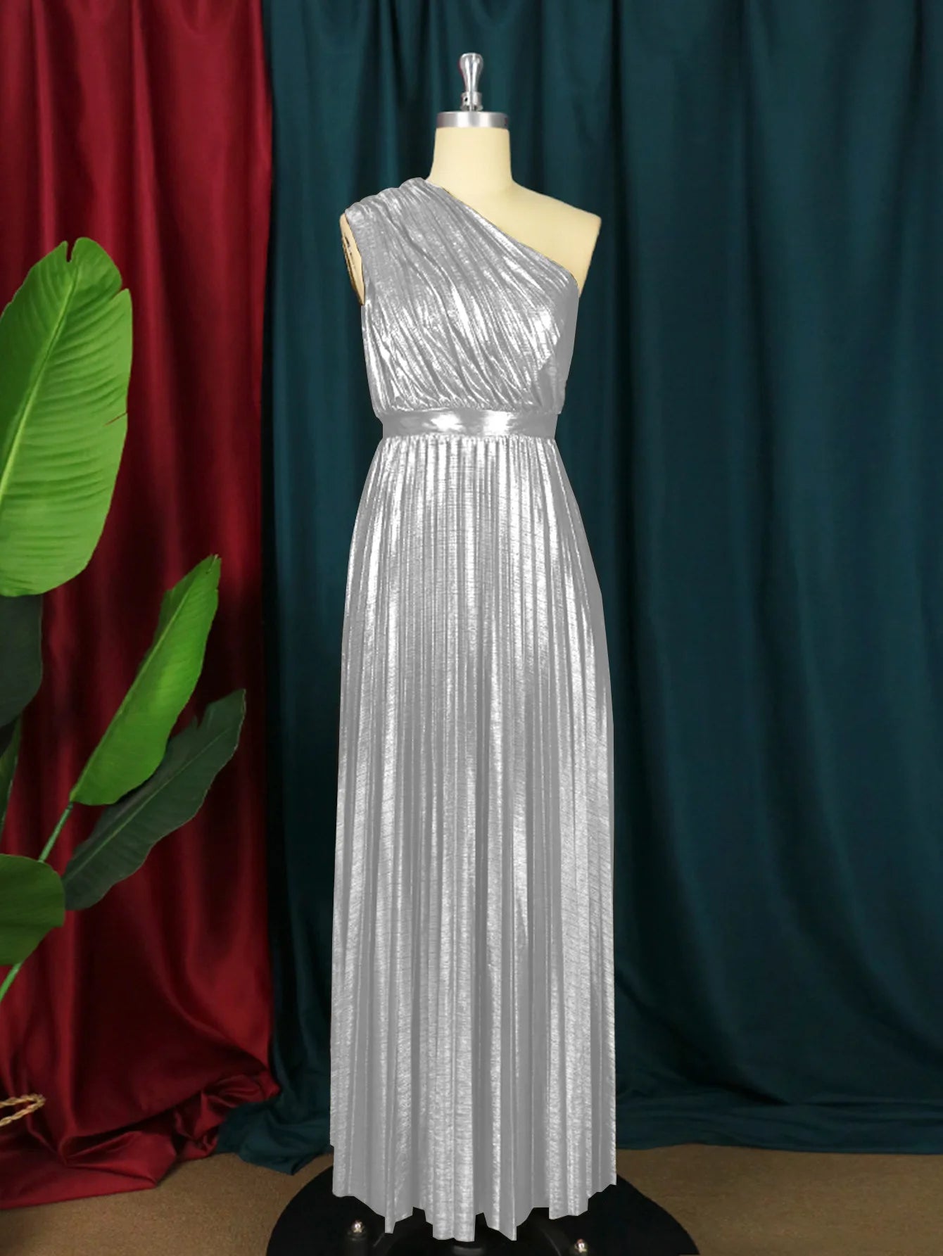 👑 QUEEN SILHOUETTE — ROBE LONGUE ASYMÉTRIQUE DOS NU COUTURE