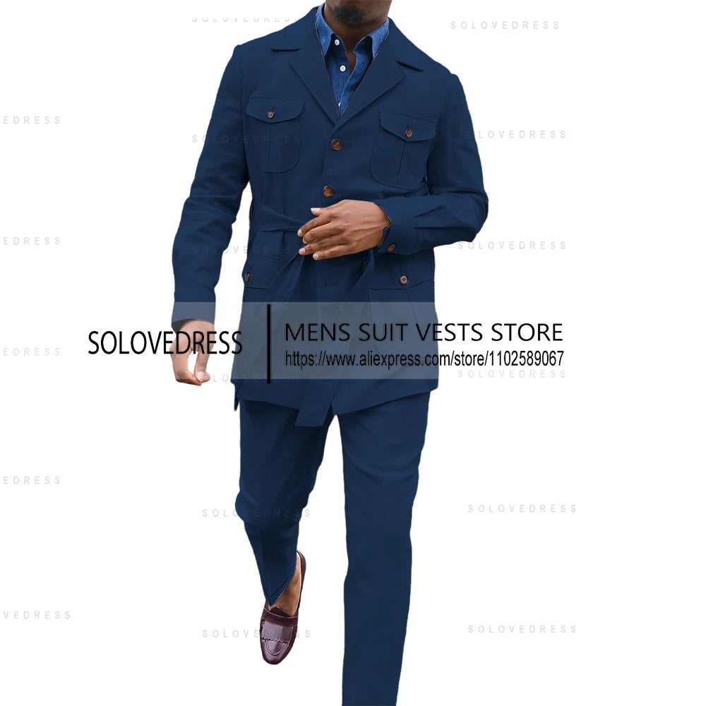 👑 KING LINEN SUIT — COSTUME CÉRÉMONIE 2 PIÈCES LIN & COTON ÉTÉ