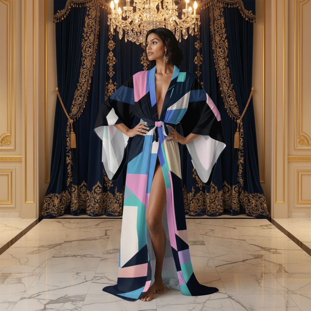 👑 Queen Kimono Boho – Robe Vacances Luxe