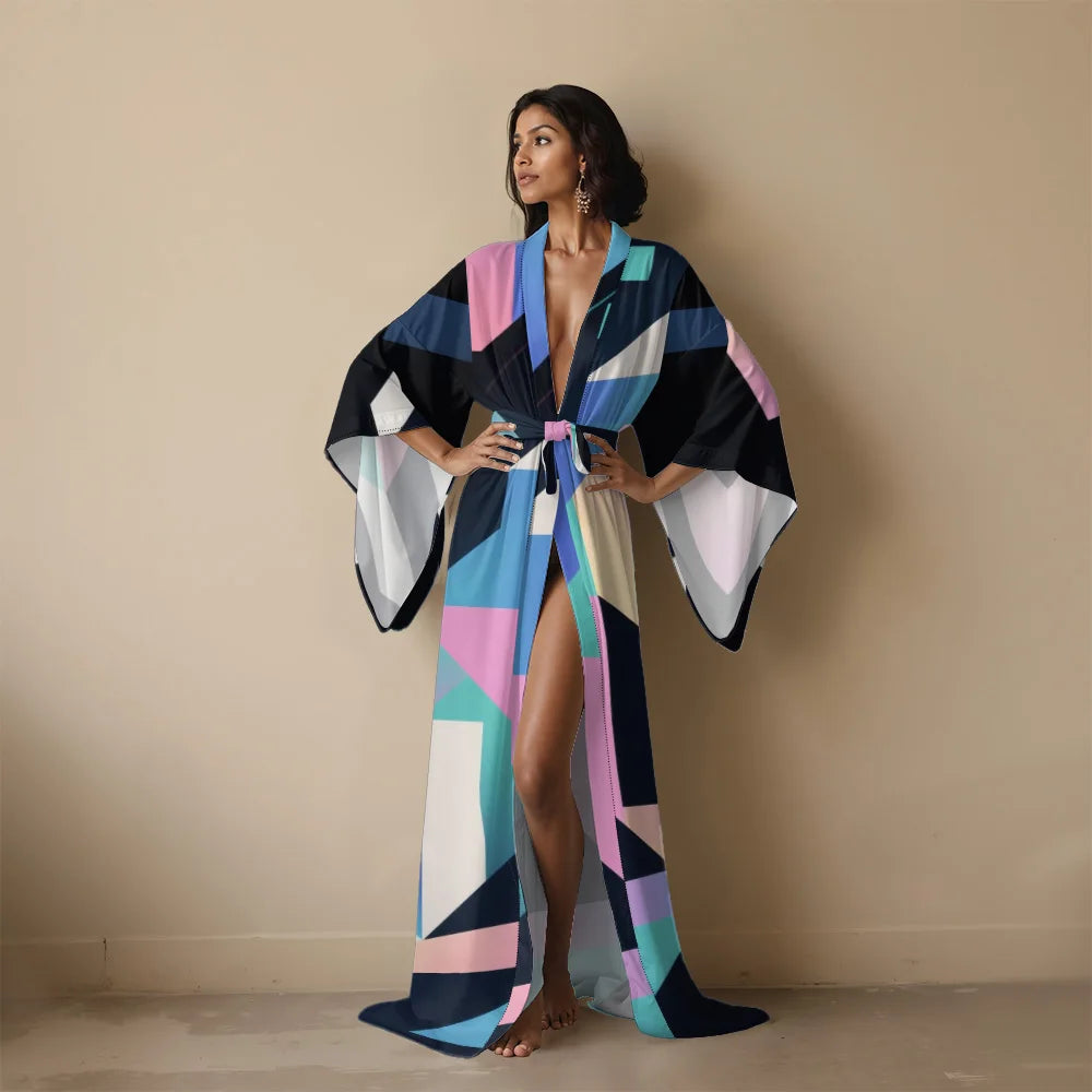 👑 Queen Kimono Boho – Robe Vacances Luxe
