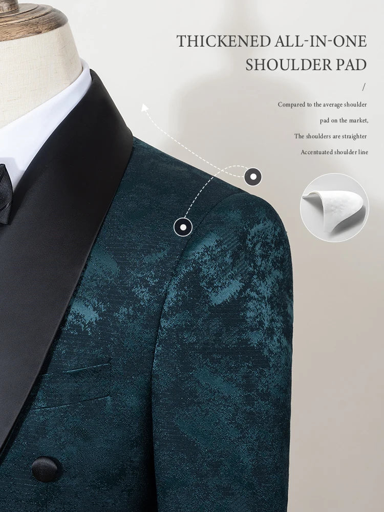 👑 KING TUXEDO CRISTAUX — 3 PIÈCES PRESTIGE SUR MESURE