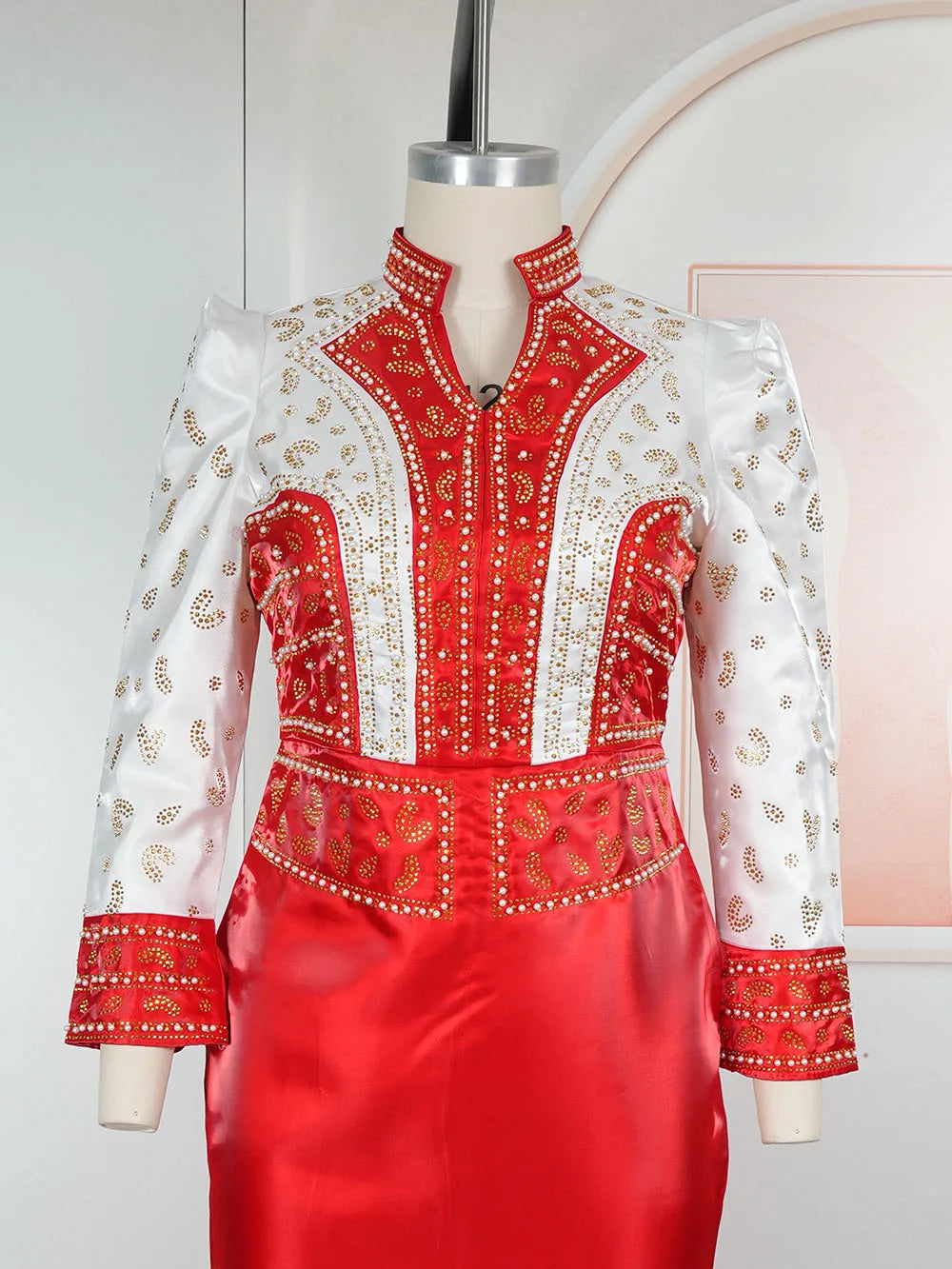 👑 QUEEN GOWN DIAMANTS — ROBE LONGUE DE SOIRÉE STRAS & DIAMANTS COUTURE