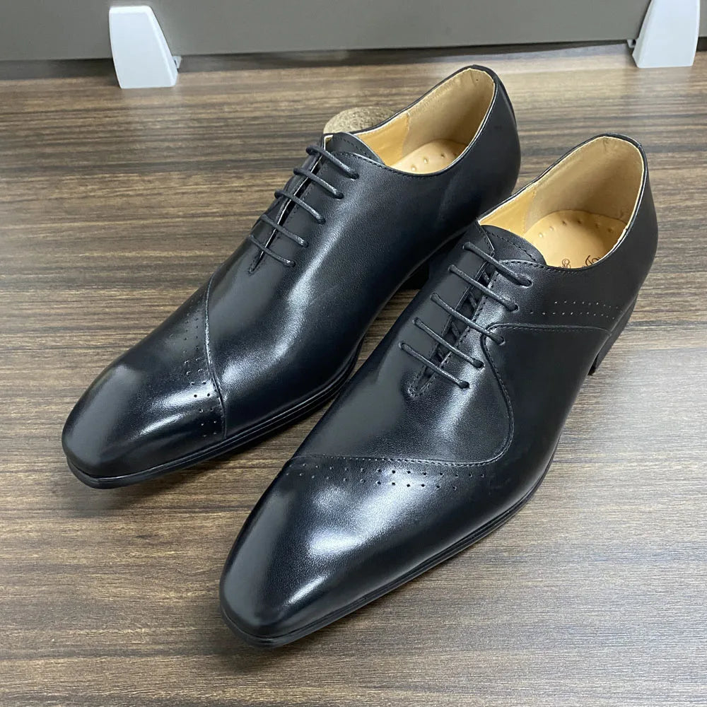 👑 Royal Oxford Italien – Marron & Vert Signature