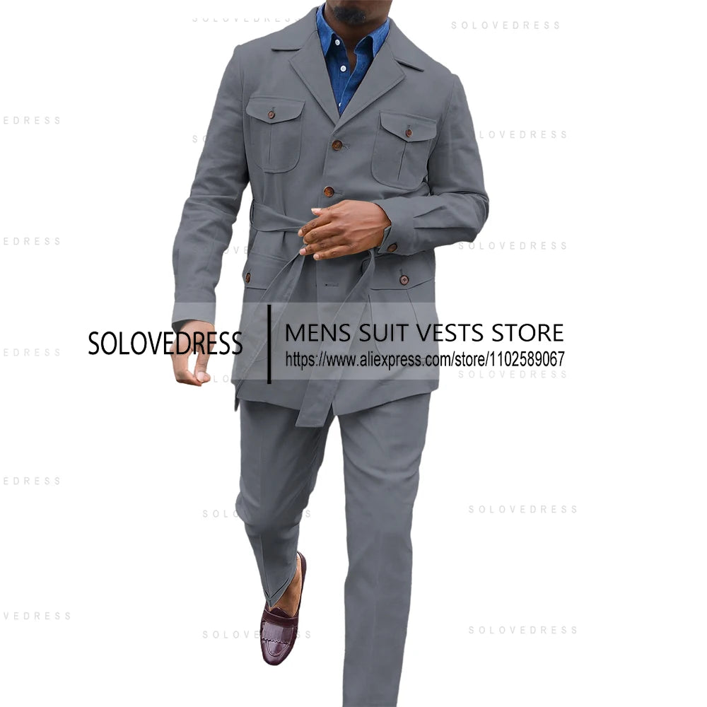 👑 KING LINEN SUIT — COSTUME CÉRÉMONIE 2 PIÈCES LIN & COTON ÉTÉ