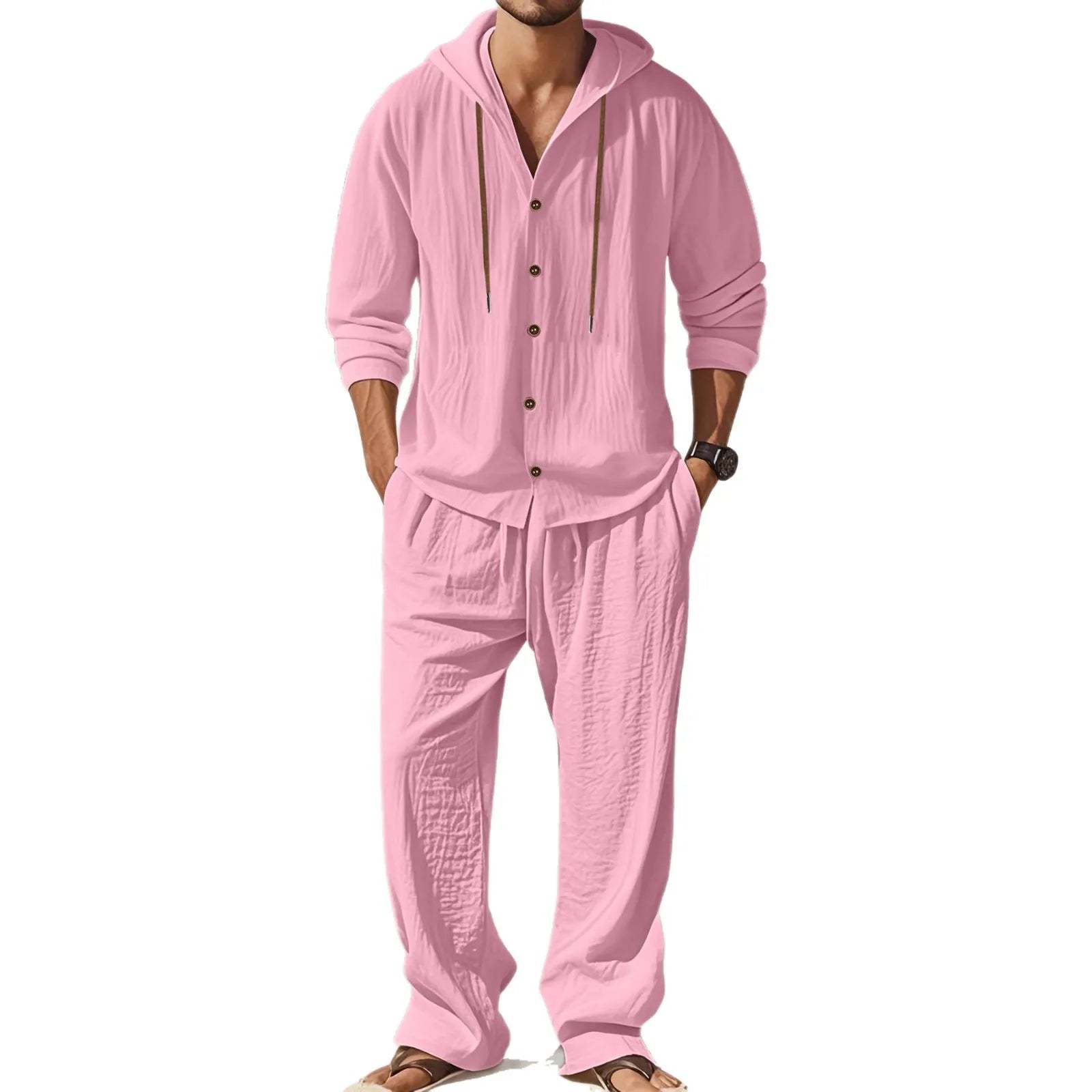 👑 KING LINEN SET — ENSEMBLE LIN CHEMISE & PANTALON SIGNATURE