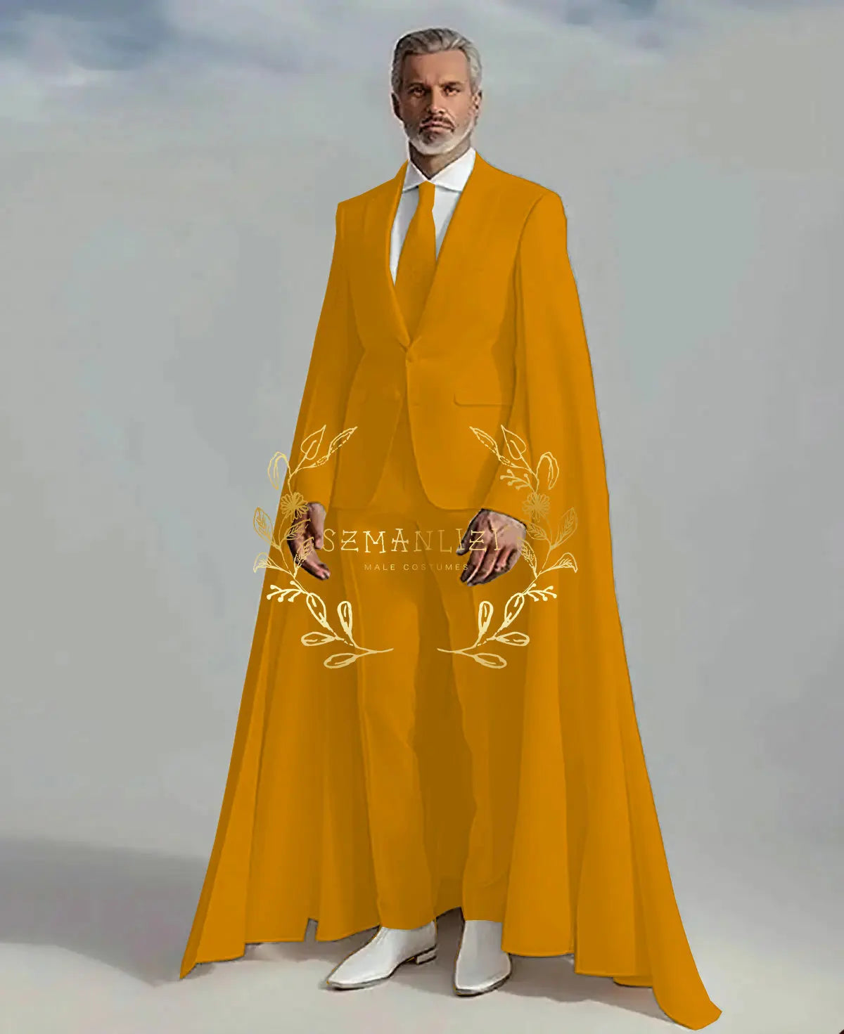 👑 KING CEREMONY SUIT — COSTUME MARIAGE 2 PIÈCES CAPE & BLAZER