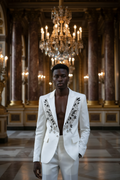 👑 KING TUXEDO STRASS & PERLES — 2 PIÈCES SUR MESURE RUNWAY EDITION
