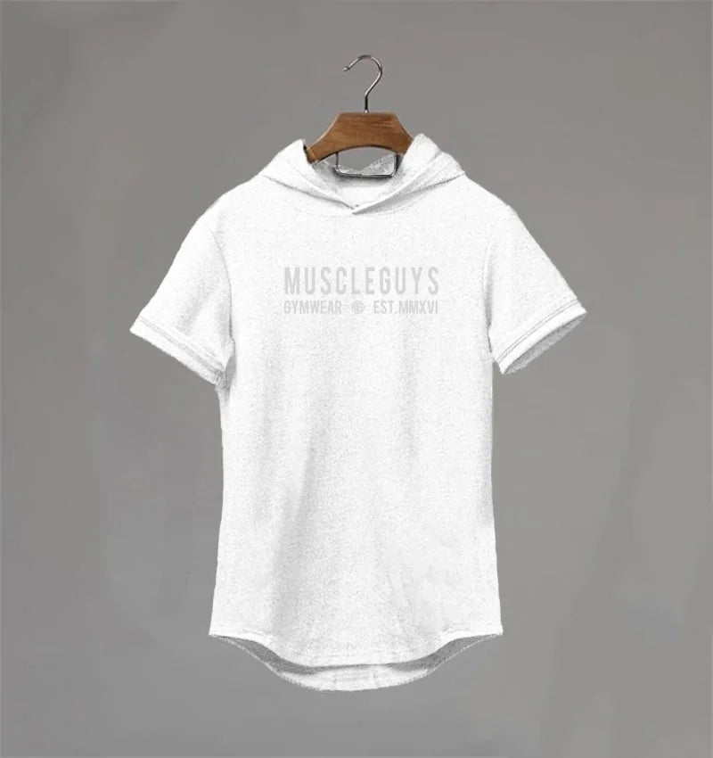 👑 KING HOODED SPORT TEE — T-SHIRT À CAPUCHE SLIM FIT COTON PERFORMANCE