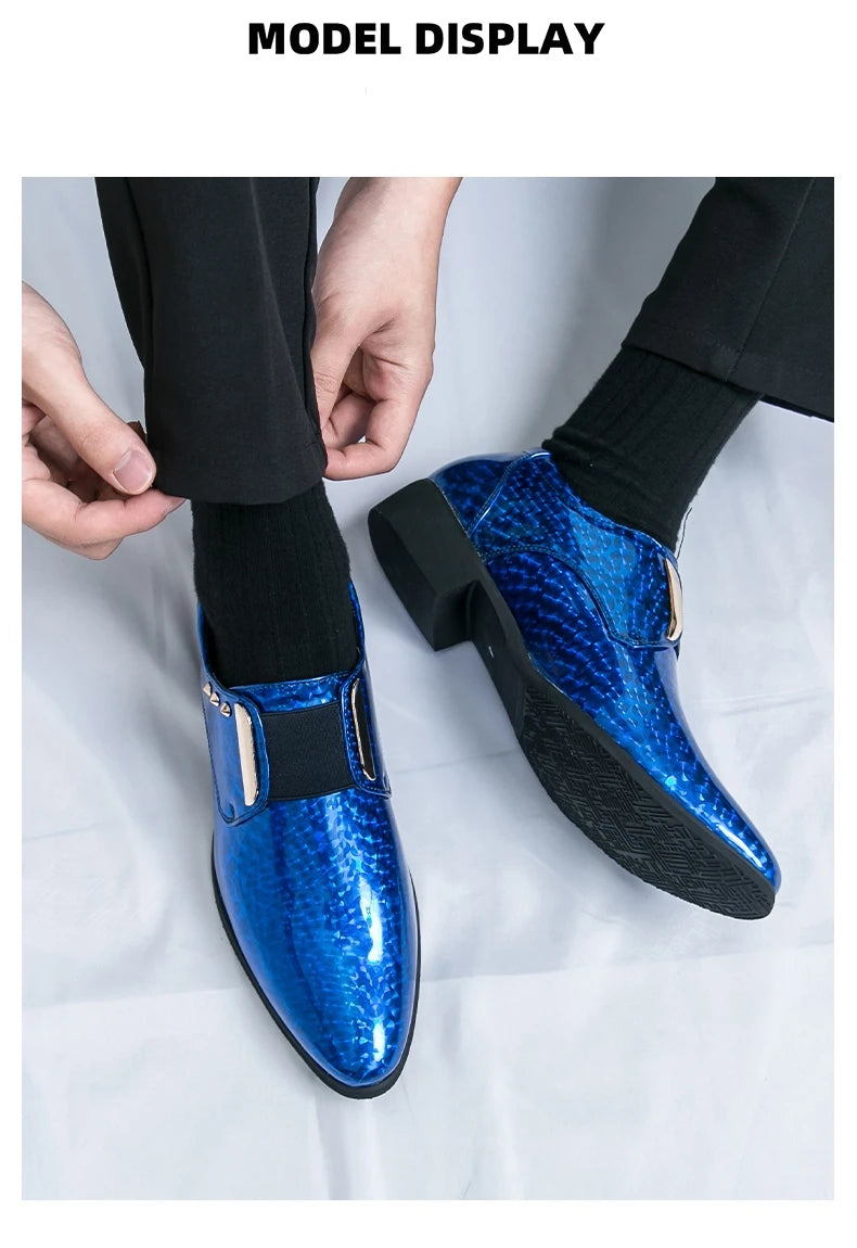 👑 Royal Or Bout Pointu – Oxford Talon Épais