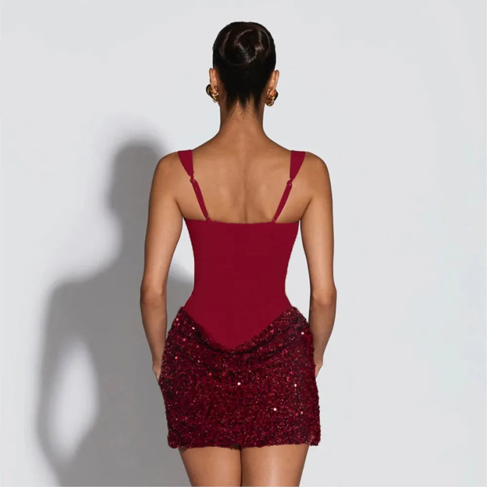👑 Queen Sequins Dos Nu – Soirée Signature