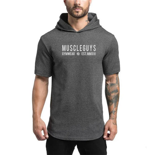 👑 KING HOODED SPORT TEE — T-SHIRT À CAPUCHE SLIM FIT COTON PERFORMANCE
