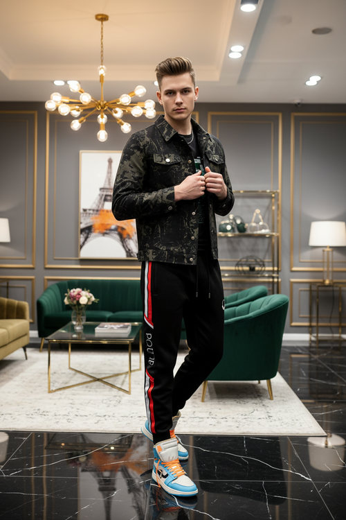 👑 KING JACQUARD BLAZER — VESTE SLIM FIT JACQUARD BUSINESS CASUAL COUPE-VENT