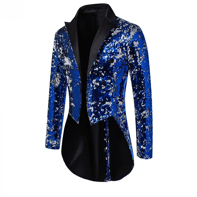 👑 KING SEQUIN TUXEDO BLAZER — VESTE SMOKING PAILLETTES SCÈNE & CÉRÉMONIE