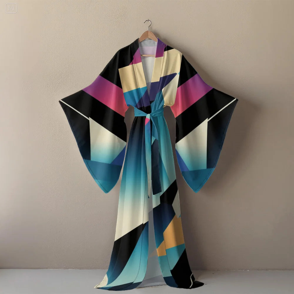 👑 Queen Kimono Boho – Robe Vacances Luxe